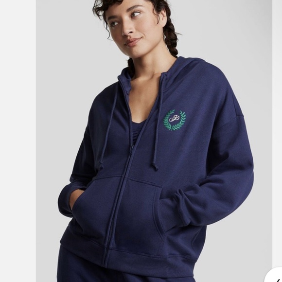 VICTORIA'S SECRET PINK RELAXED FIT FULL ZIP HOODIE SWEATSHIRT Size M - Picture 2 of 11